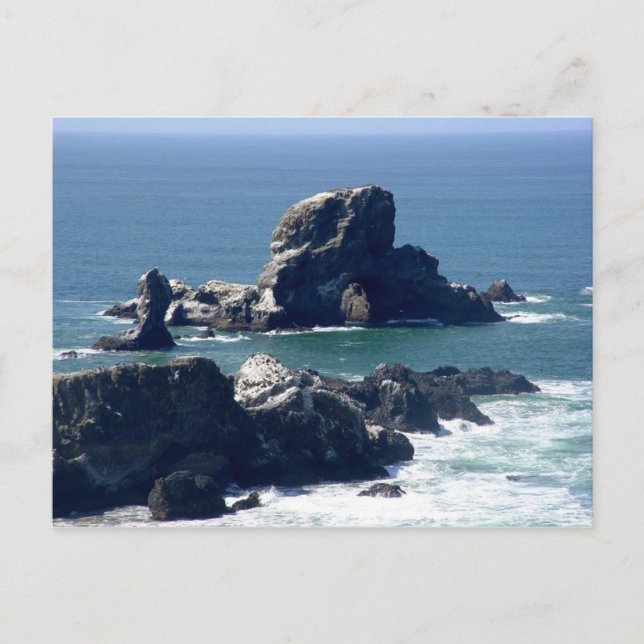 Seal Rock on the Oregon Coast Postcard (Front)