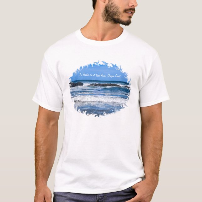 Seal Rock Oregon Coast On Pacific Ocean For Men T-Shirt (Front)
