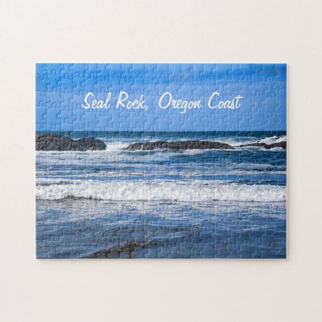 Seal Rock Oregon Coast On Pacific Ocean Jigsaw Puzzle (Horizontal)