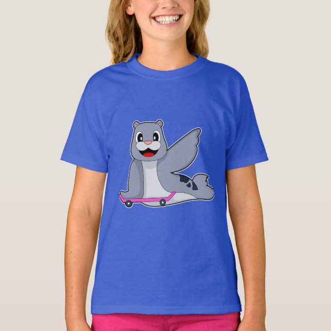 Seal Skater Skateboard T-Shirt (Front)