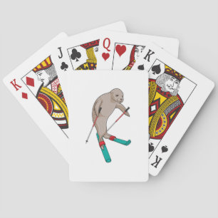 Seal Skier Ski Playing Cards