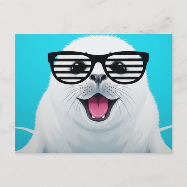 Seal Sunglasses Postcard (Front)