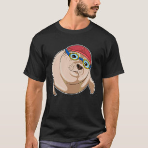 Seal Swimming Swimming Goggles Swimming Cap T-Shirt