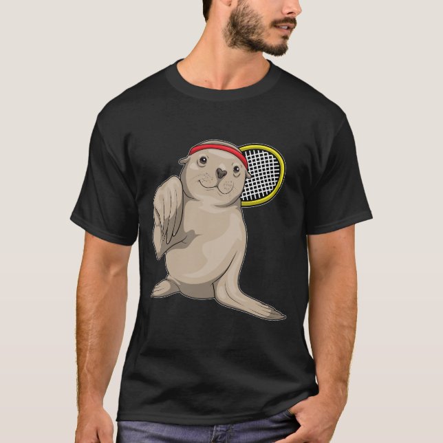 Seal Tennis Tennis racket T-Shirt (Front)