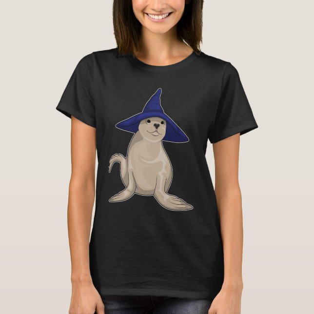 Seal Witch Hat T-Shirt (Front)