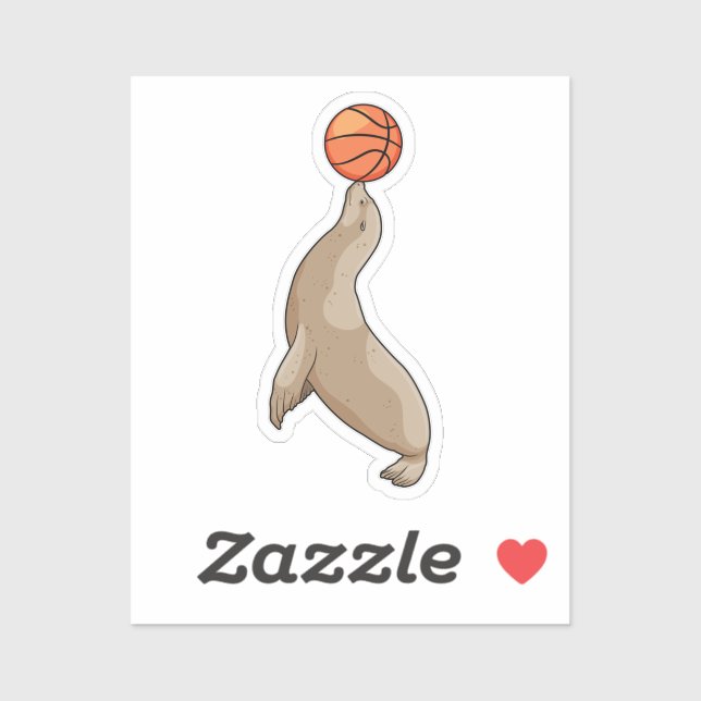 Seal with Basketball (Sheet)