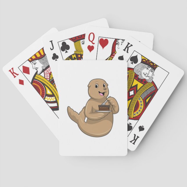 Seal with Cake Playing Cards (Back)