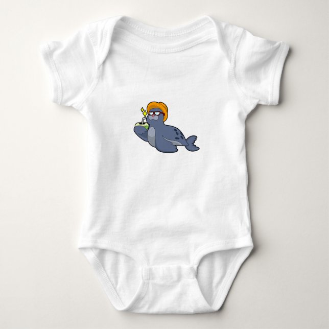 Seal with Coconut Baby Bodysuit (Front)