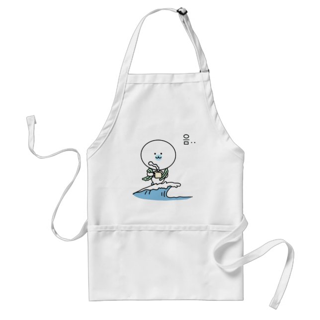 Seal with coffee on a wave standard apron (Front)