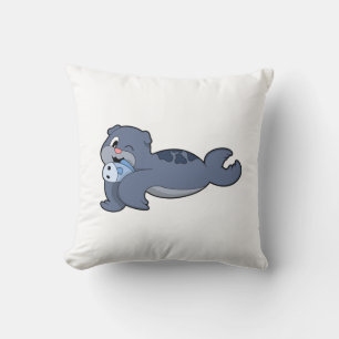 Seal with Fish (3).PNG Cushion