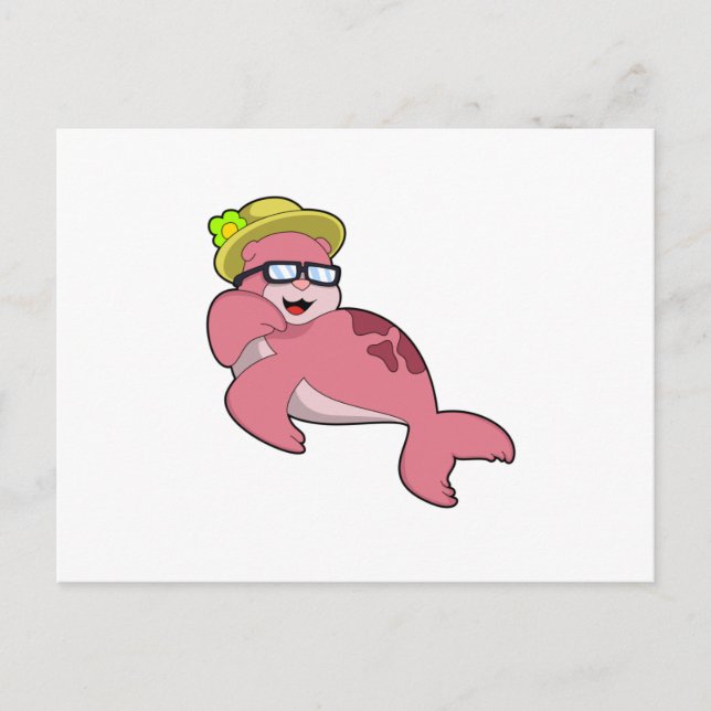 Seal with Glasses.PNG Postcard (Front)
