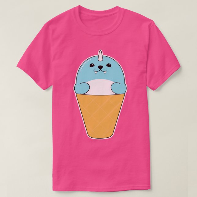Seal with Ice cream cone 1 T-Shirt (Design Front)