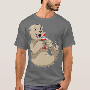 Seal with Mug with Straw T-Shirt