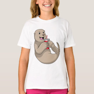 Seal with Mug with Straw T-Shirt
