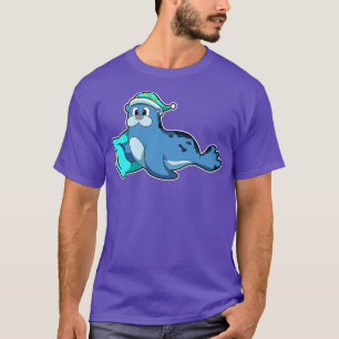 Seal with Pillow and Sleeping cap T-Shirt