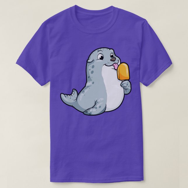Seal with Popsicles T-Shirt (Design Front)