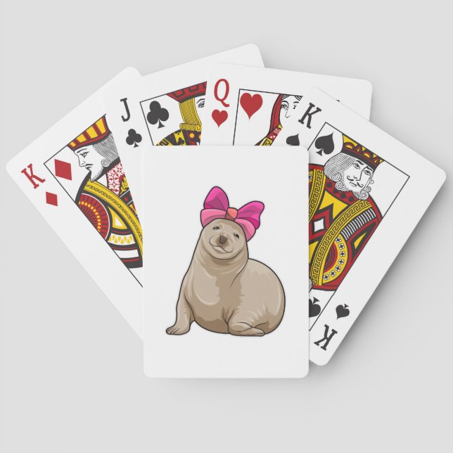 Seal with Ribbon Playing Cards (Back)