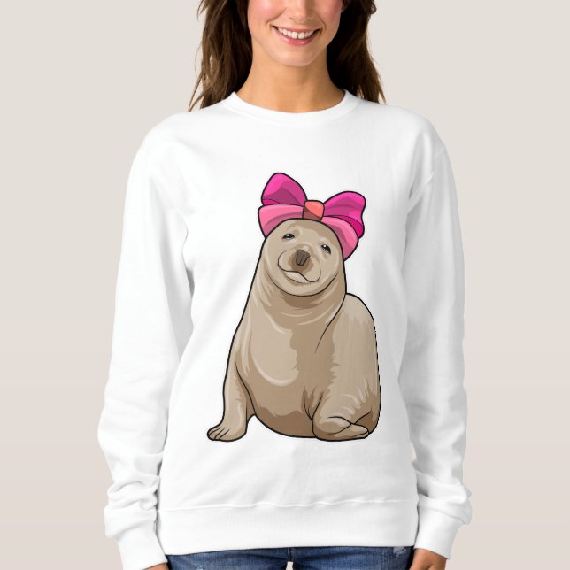 Seal with Ribbon Sweatshirt (Front)
