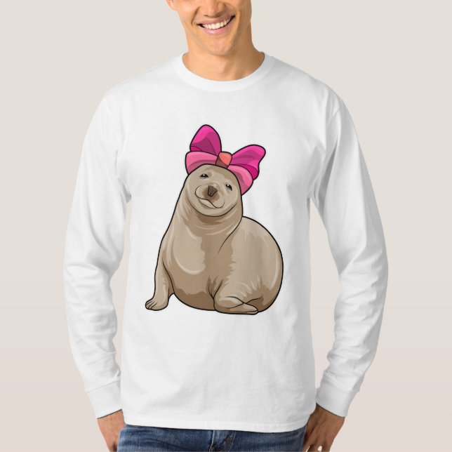 Seal with Ribbon T-Shirt (Front)