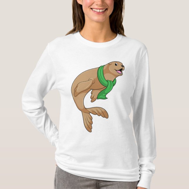 Seal with Scarf T-Shirt (Front)