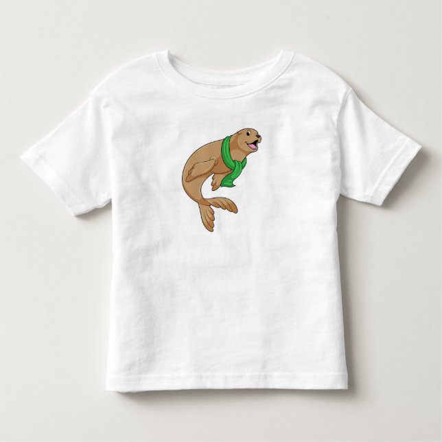 Seal with Scarf Toddler T-Shirt (Front)