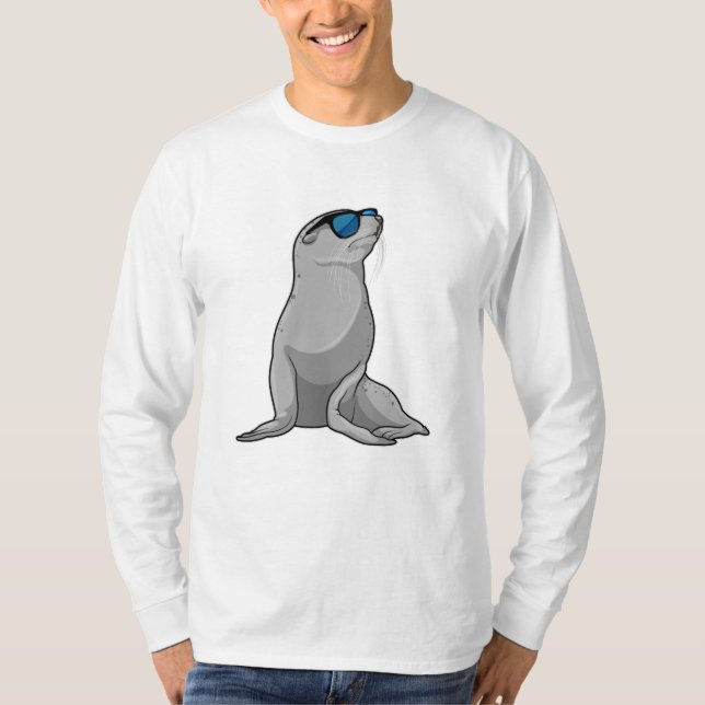 Seal with Sunglasses T-Shirt (Front)