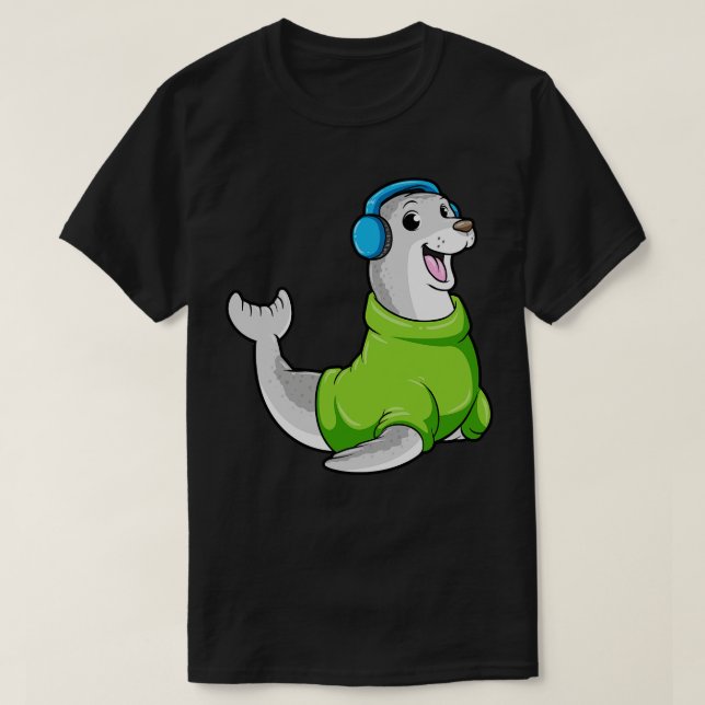 Seal with Sweater and Headphone (Design Front)