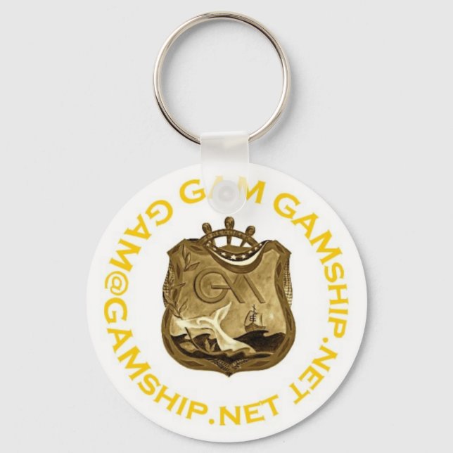 seal yellow gold key ring (Front)