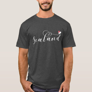 Sealand Flag In Heart, Principality of Sealand T-S T-Shirt