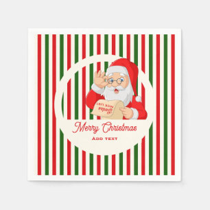 Sealed by Santa Nice List No Peeking Christmas Napkin