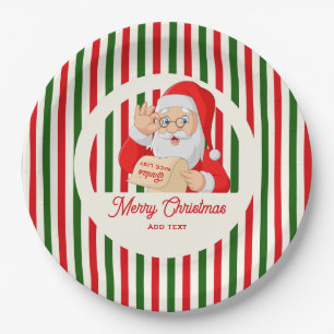 Sealed by Santa Nice List No Peeking Christmas Paper Plate