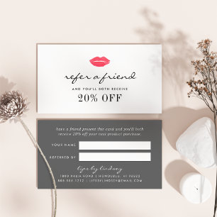 Sealed With a Kiss   Beauty Business Referral Card