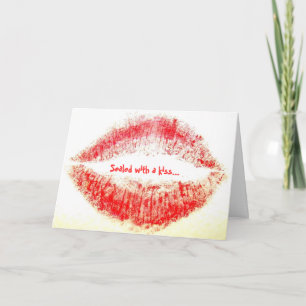 Sealed with a kiss... card
