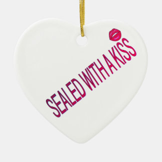 sealed with a kiss love quotes ceramic tree decoration