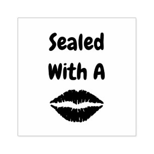 "Sealed with a kiss" stamp