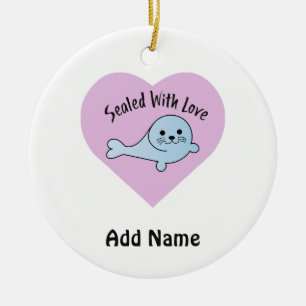 Sealed with Love Seal Ceramic Tree Decoration
