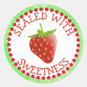 Sealed with Sweetness Strawberry Stickers