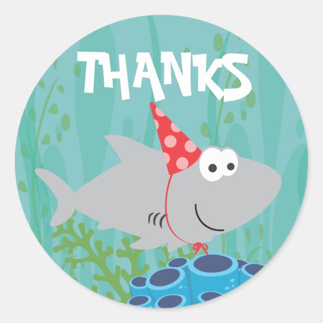 Sealife Aquarium Birthday Sticker (Front)