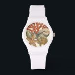 Sealife Collection Watch<br><div class="desc">This art print displays sharp,  vivid images with a high degree of colour accuracy. Get your sealife collection today in this vintage print. It beautiful red coral reef and lovely starfish will go great on any product.</div>