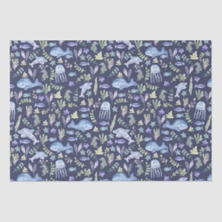 Sealife Modern Watercolor  Tissue Paper