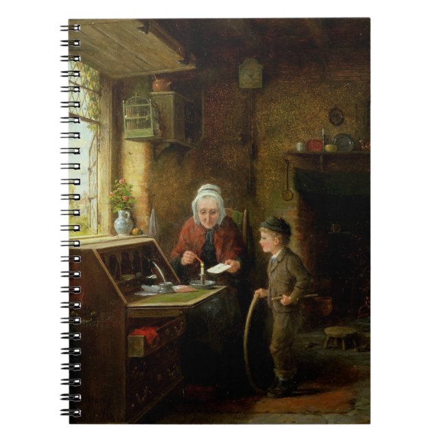 Sealing a Letter, 1890 (oil on panel) Spiral Notebook (Front)
