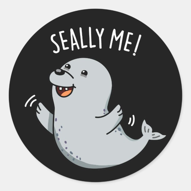 Seally Me Funny Seal Pun Dark BG (Front)