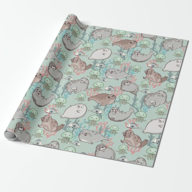 Seals Wrapping Paper (Unrolled)