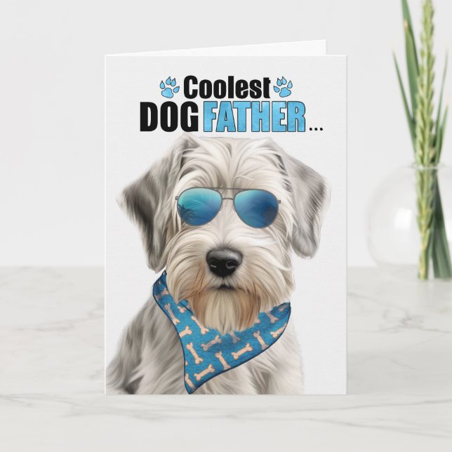 Sealyham Terrier Dog Coolest Dad Father's Day Holiday Card (Front)