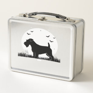 Sealyham Terrier Dog � Halloween Moon Silhouette O Metal Lunch Box