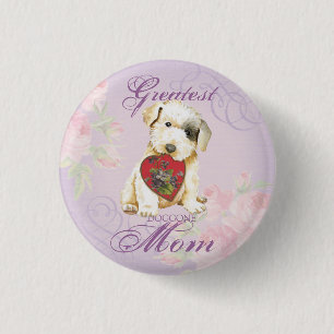 Sealyham Terrier Heart Mum Pinback Button