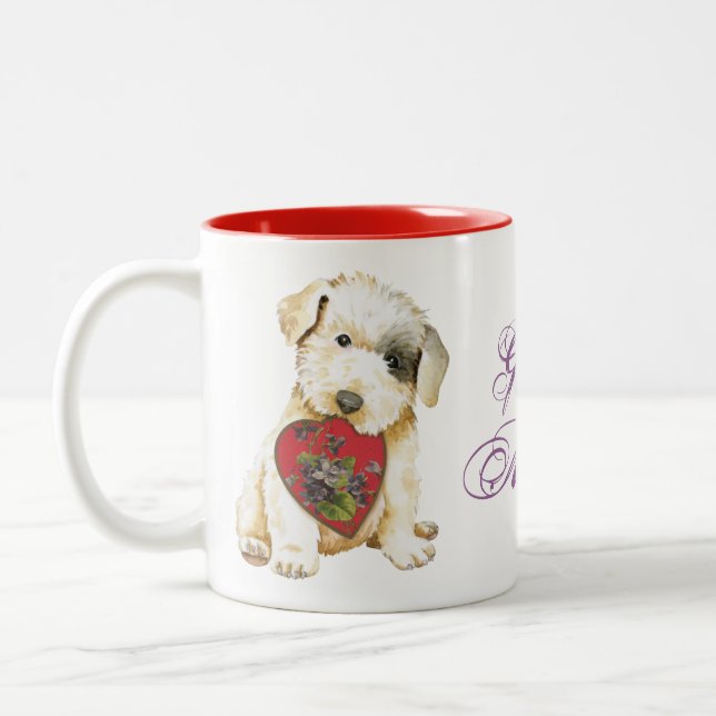 Sealyham Terrier Heart Mum Two-Tone Coffee Mug (Left)