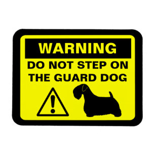 Sealyham Terrier Humourous Guard Dog Warning Magnet