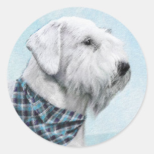 Sealyham Terrier Painting - Cute Original Dog Art Classic Round Sticker