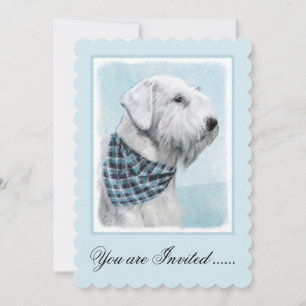 Sealyham Terrier Painting - Cute Original Dog Art Invitation